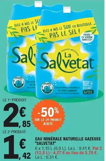 E.Leclerc Eau Minérale Naturelle Gazeuse offre