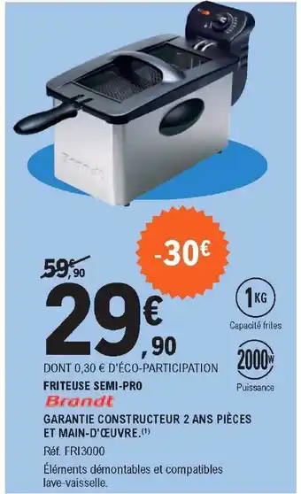 E.Leclerc Friteuse Semi-Pro offre