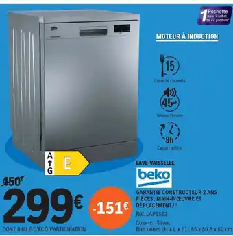 E.Leclerc Lave-Vaisselle Beko offre