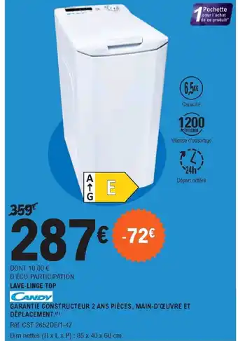 E.Leclerc Lave-Linge Top offre