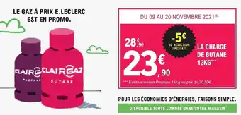 E.Leclerc La Charge de Butane 13kg offre