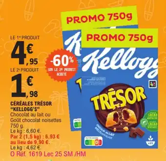 E.Leclerc Céréales trésor "KELLOGG'S" offre