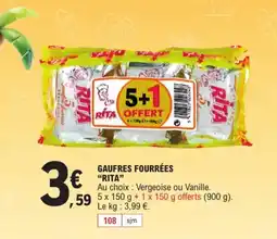 E.Leclerc Gaufres fourrées "RITA" offre