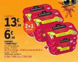 E.Leclerc Sardines "CONNÉTABLE" offre
