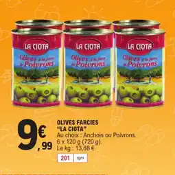E.Leclerc Olives farcies "LA CIOTA" offre