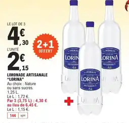 E.Leclerc Limonade artisanale "LORINA" offre