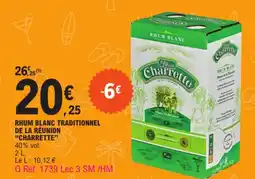 E.Leclerc Rhum blanc traditionnel de la réunion "CHARRETTE" offre
