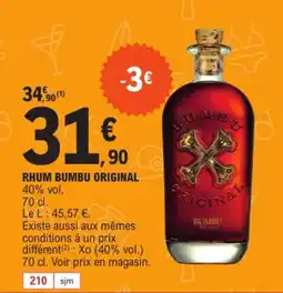 E.Leclerc Rhum bumbu original offre