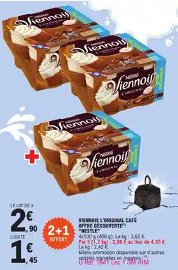 E.Leclerc Viennois l'original café offre découverte(¹) "NESTLE'' offre