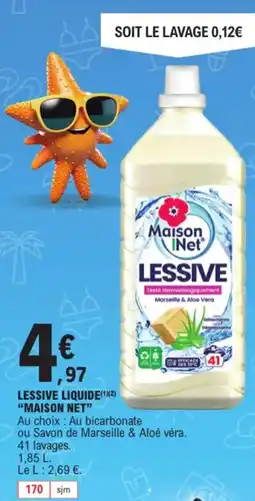 E.Leclerc Lessive liquide(1x2) "MAISON NET" offre