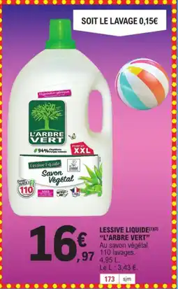 E.Leclerc Lessive liquide(1x2) "L'ARBRE VERT" offre
