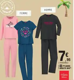 E.Leclerc pyjama adulte bio offre