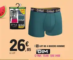 E.Leclerc DIM Lot de 4 boxers homme offre