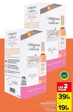 Carrefour I.g.p pays d'oc L'HÉRITAGE DE CARILLAN offre
