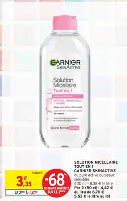 Intermarché GARNIER SKINACTIVE SOLUTION MICELLAIRE TOUT EN 1 offre
