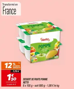 Netto NETTO DESSERT DE FRUITS POMME offre