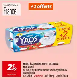Netto NESTLE YAOURT À LA GRECQUE SUR LIT DE FRAISES YAOS offre