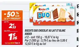 Netto KINDER BISCUITS DUO CHOCOLAT AU LAIT ET BLANC offre
