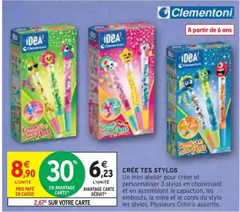 Intermarché Clementoni CRÉE TES STYLOS offre