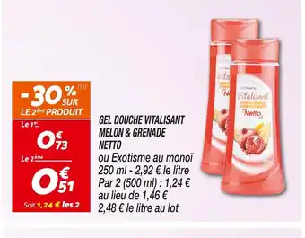 Netto NETTO Gel Douche Vitalisant Melon & Grenade offre