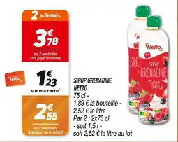 Netto NETTO SIROP GRENADINE offre