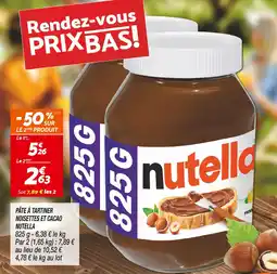 Netto NUTELLA PÂTE À TARTINER NOISETTES ET CACAO offre