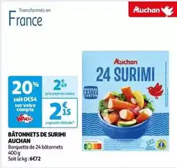 Auchan Auchan - bâtonnets de surimi offre