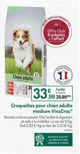 Botanic VivaCroc Croquettes pour chien adulte medium offre