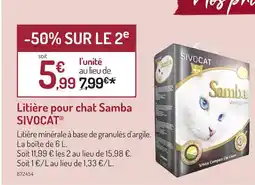 Botanic SIVOCAT Litière pour chat Samba offre