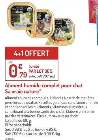 Botanic Sa vraie nature Aliment humide complet pour chat offre