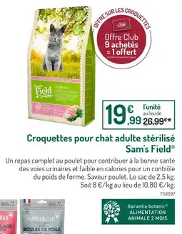 Botanic Sam's Field Croquettes pour chat adulte stérilisé offre