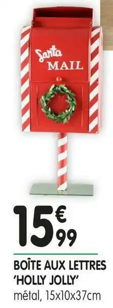 Imaginea Boîte aux lettres ’holly jolly’ offre