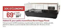 Botanic Habitat XL pour petits mammifères Nero4 Happy Planet offre