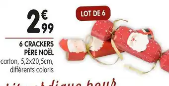 6 crackers père noël