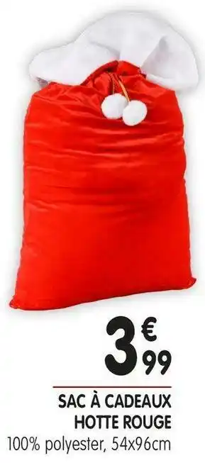 Imaginea Sac à cadeaux hotte rouge offre