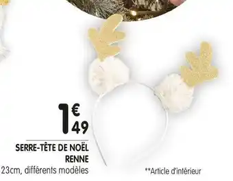 Serre-tête de noël renne