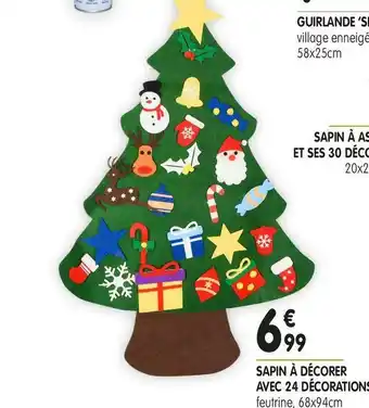 Imaginea Sapin à décorer avec 24 décorations offre