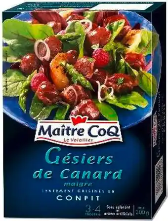 Match Maître coq gésiers de canard confits offre