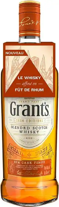 Match Grant's scotch whisky offre