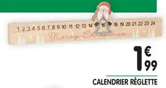 Calendrier réglette "tradi"