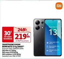 Auchan Xiaomi - smartphone redmi note 13 4g 256go offre