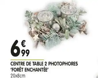 Centre de table 2 photophores ‘forêt enchantée’