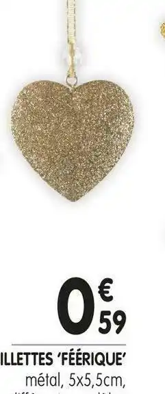 Cœur paillettes ‘féérique’