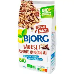 Auchan Muesli Avoine Chocolat Bio Bjorg offre