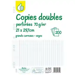 Auchan Lot 200 Copies Doubles Pouce offre