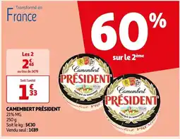 Auchan Supermarché PRÉSIDENT Camembert offre