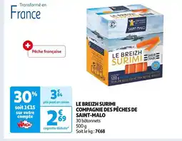 Auchan Supermarché COMPAGNIE DES PÊCHES DE SAINT-MALO LE BREIZH SURIMI offre