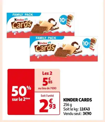 Auchan Supermarché KINDER CARDS offre