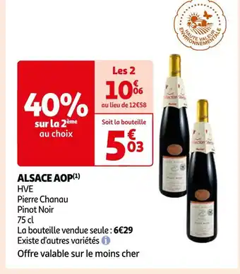 Auchan Supermarché Pierre Chanau ALSACE AOP offre