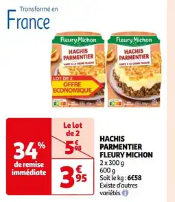 Auchan Supermarché FLEURY MICHON Hachis Parmentier offre